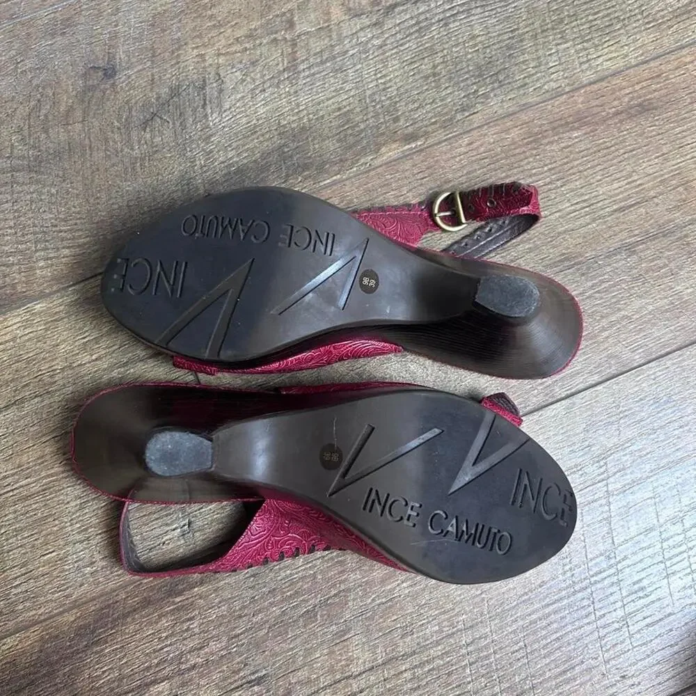 Vince camuto cherry leather heels